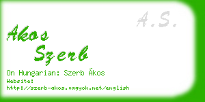 akos szerb business card